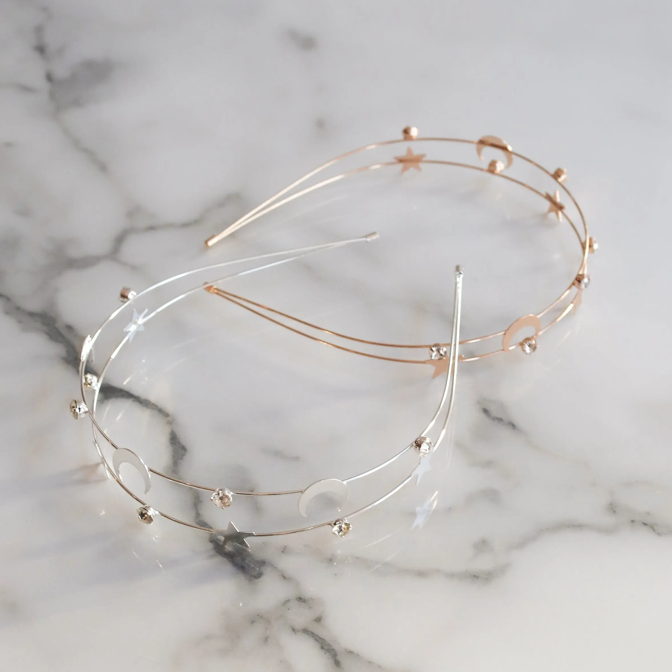 Sasha Moon & Star Headband | Silver