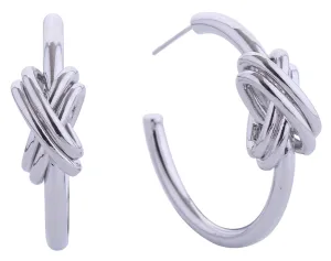 SJE311042 14K Double Knot Hoop Post Earrings