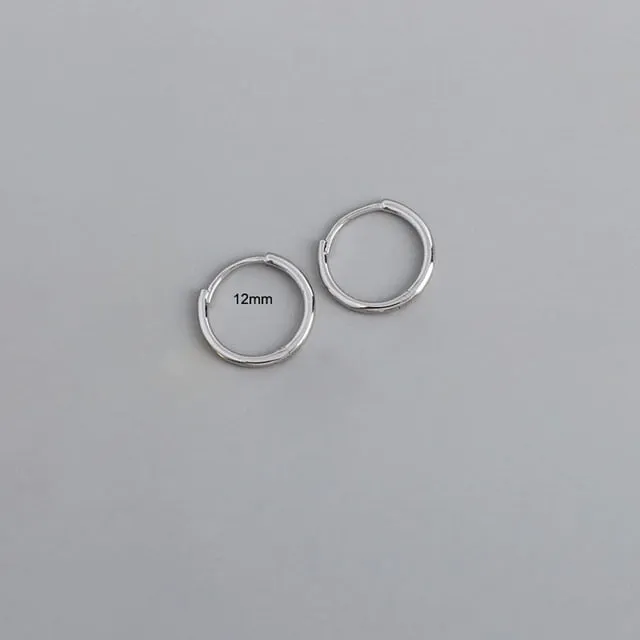 Stainless Steel Minimalist Huggie Hoop Earrings