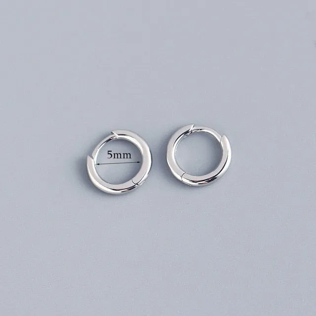 Stainless Steel Minimalist Huggie Hoop Earrings