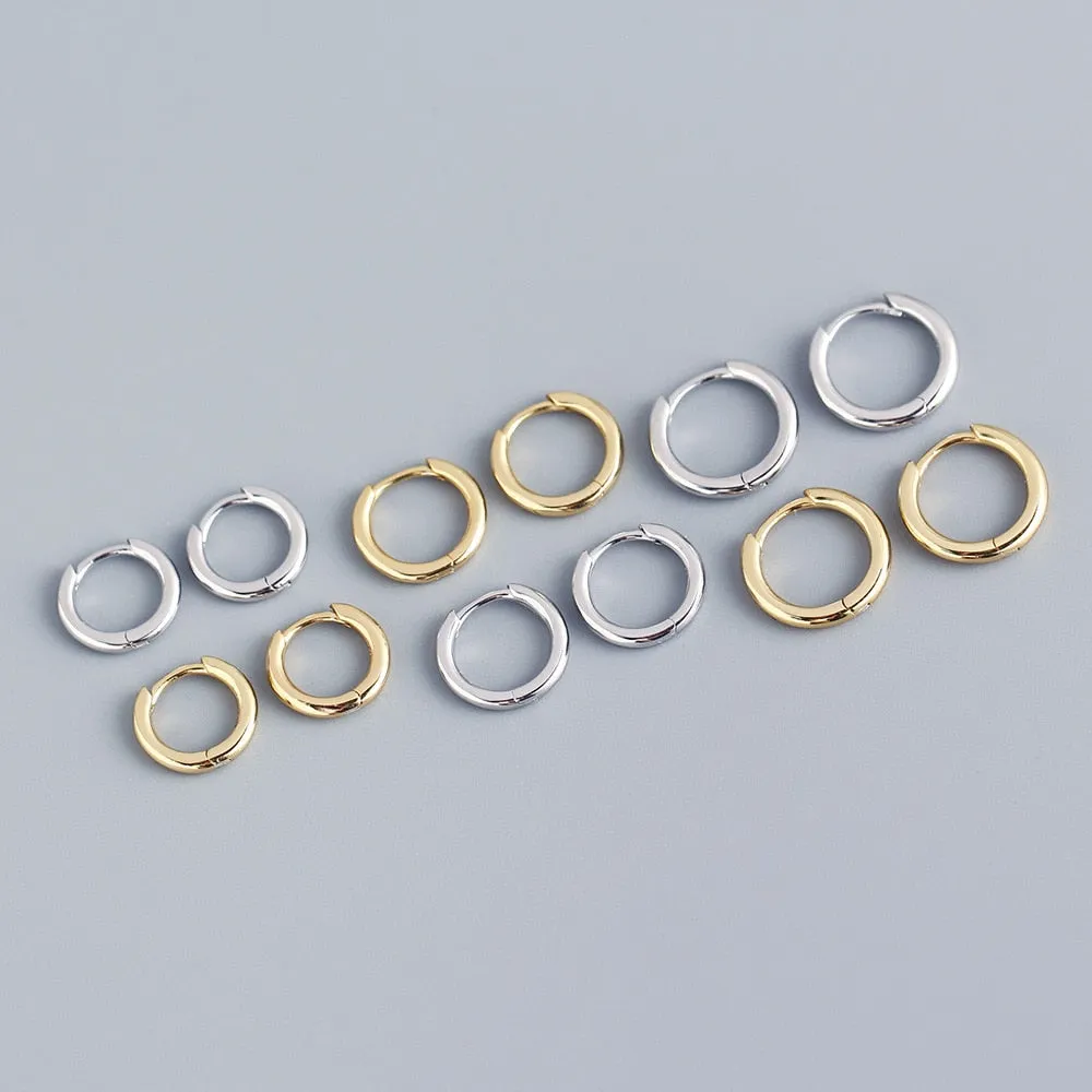 Stainless Steel Minimalist Huggie Hoop Earrings