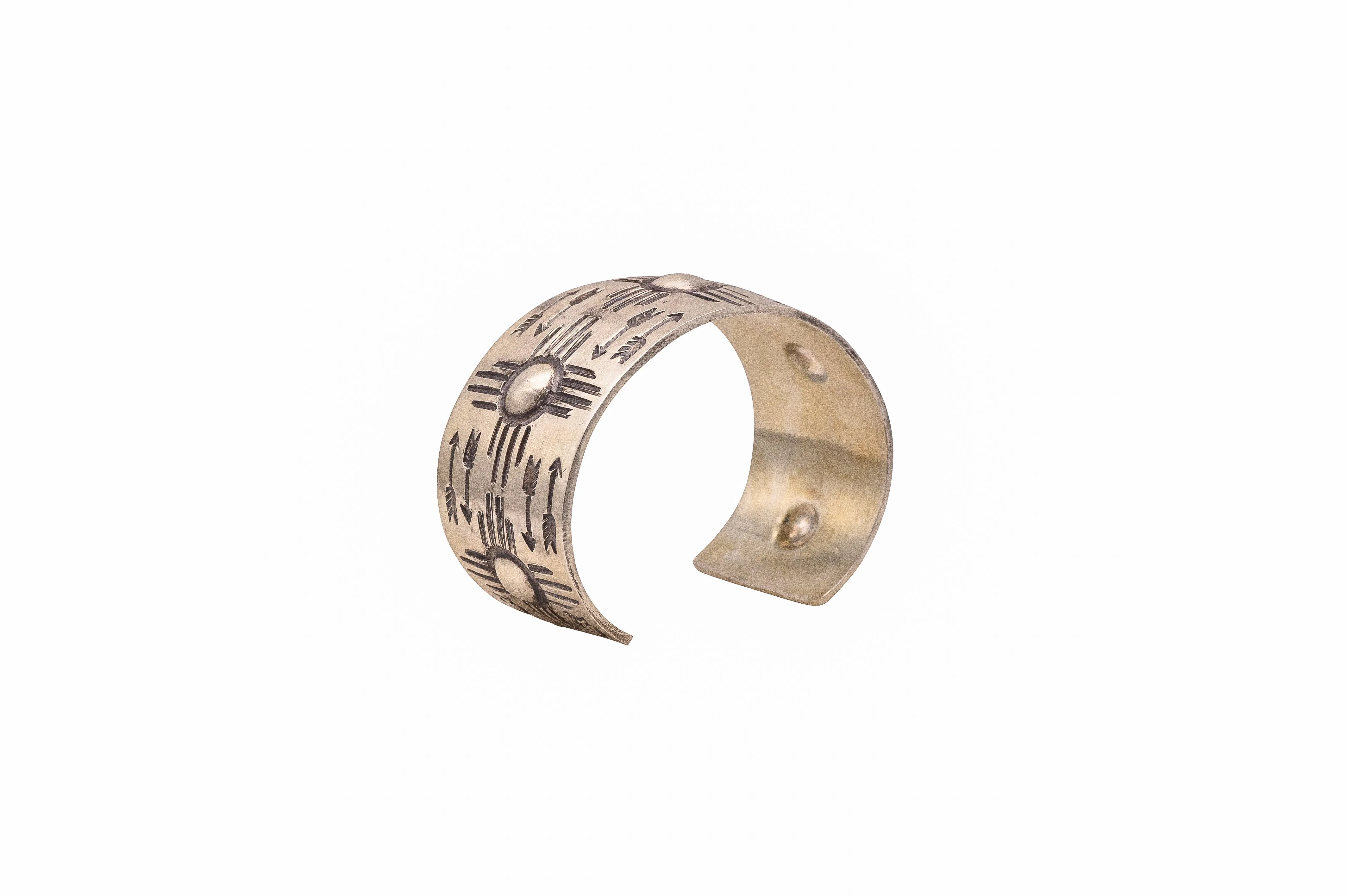 Stamped Sterling Silver Zia Cuff | Ronnie Willie