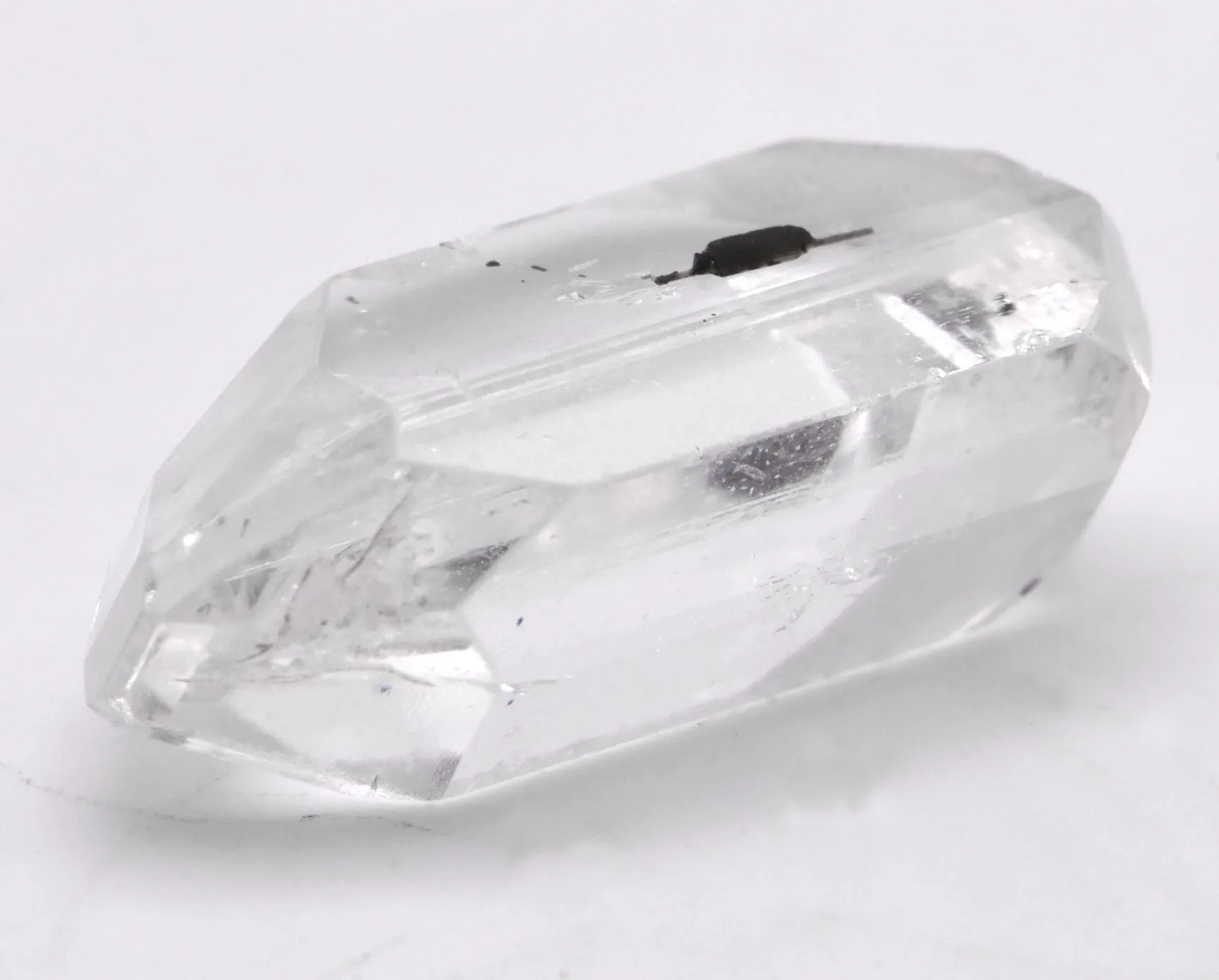 Stunning Double Terminated Faceted Gem Quality Colorless Topaz Crystal