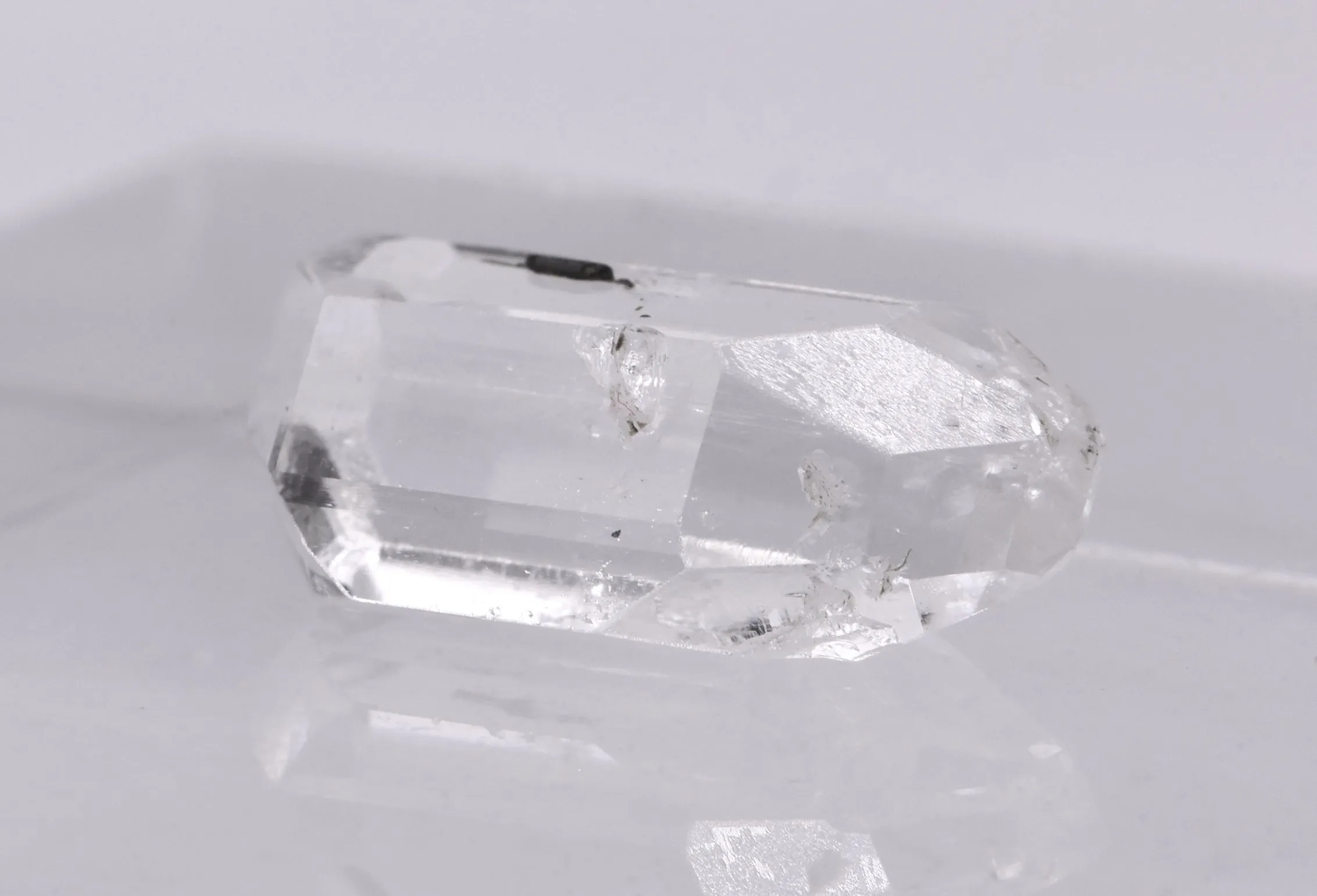 Stunning Double Terminated Faceted Gem Quality Colorless Topaz Crystal