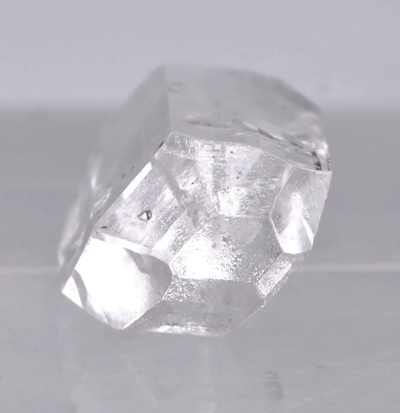 Stunning Double Terminated Faceted Gem Quality Colorless Topaz Crystal