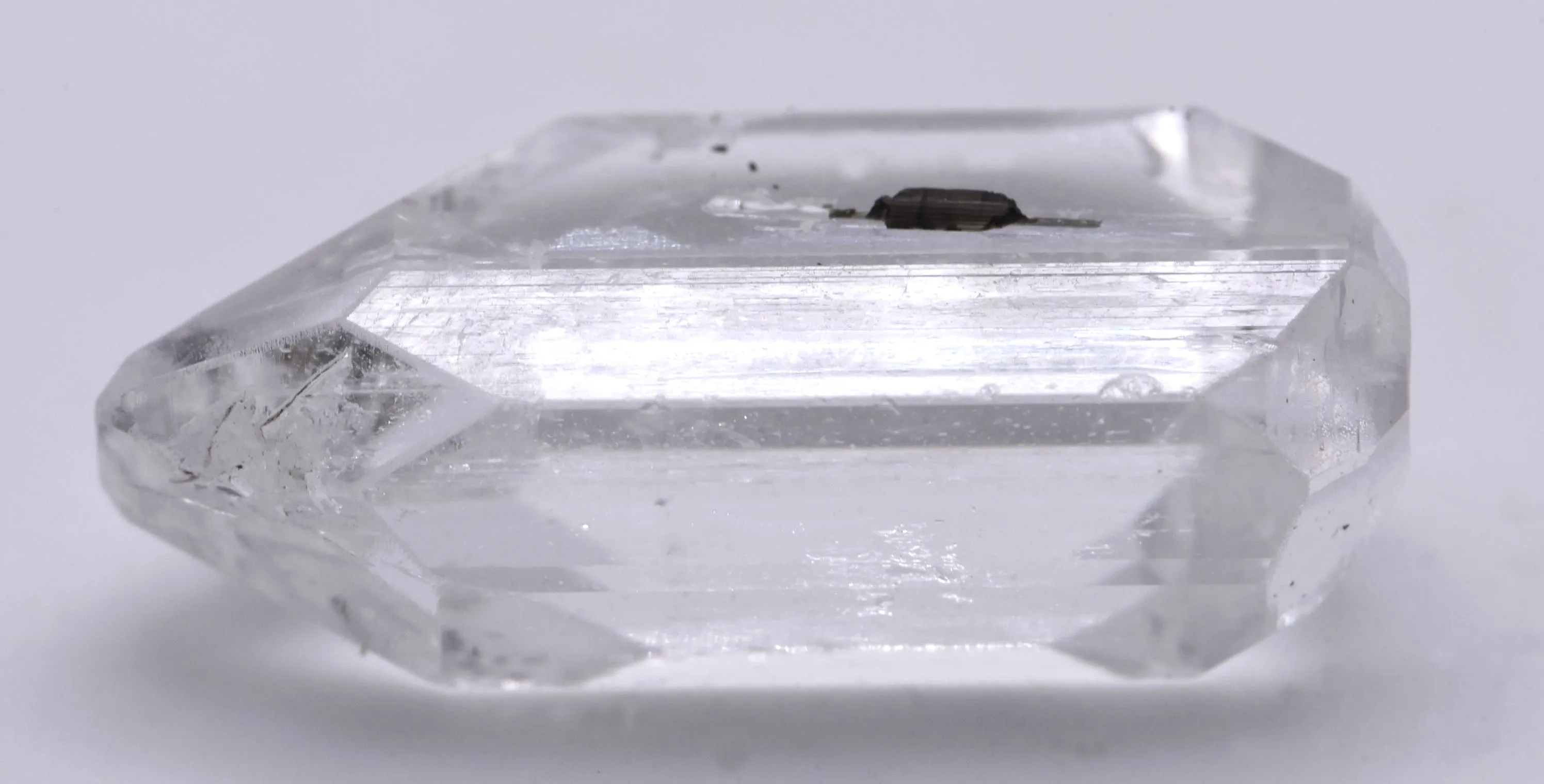 Stunning Double Terminated Faceted Gem Quality Colorless Topaz Crystal