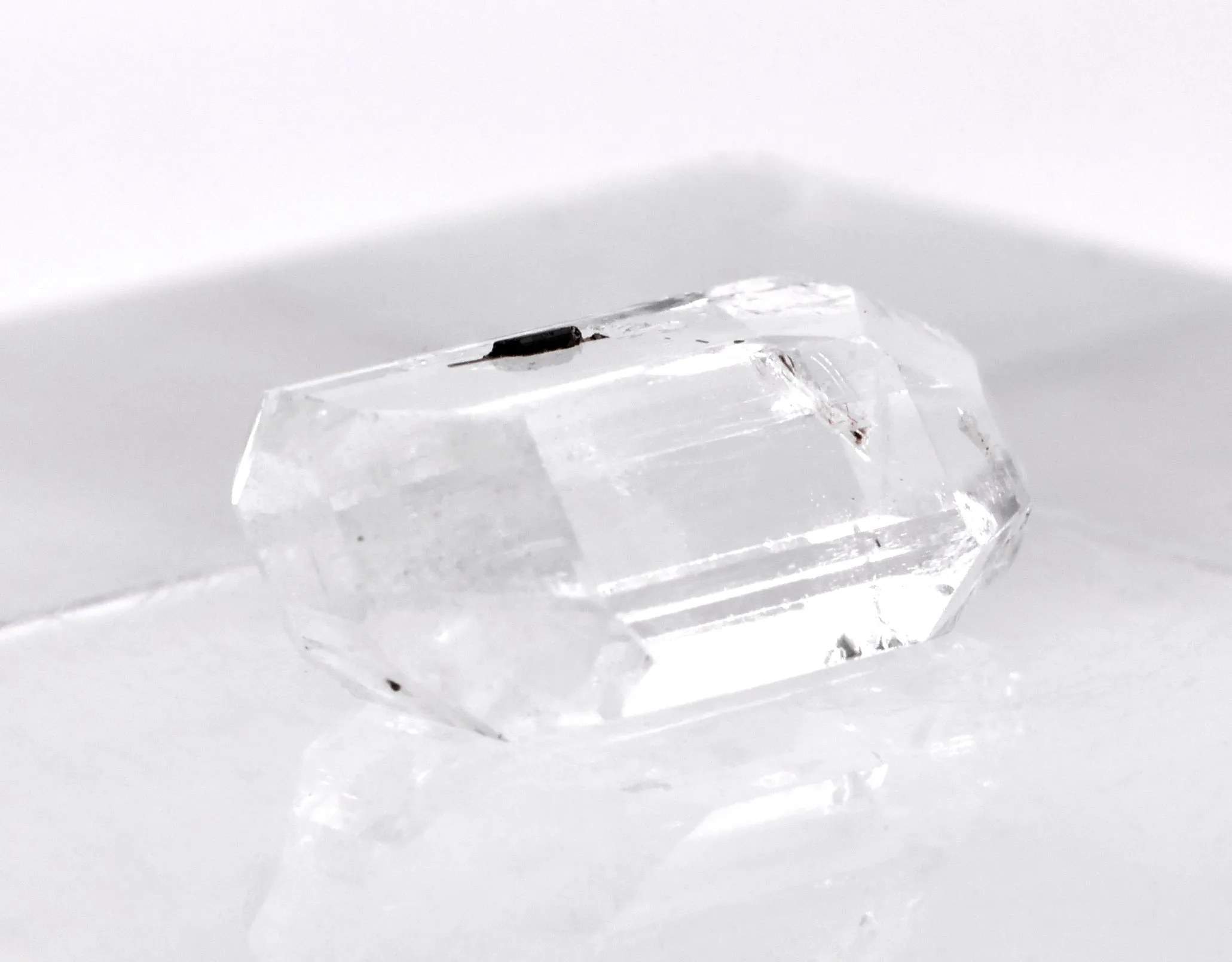 Stunning Double Terminated Faceted Gem Quality Colorless Topaz Crystal