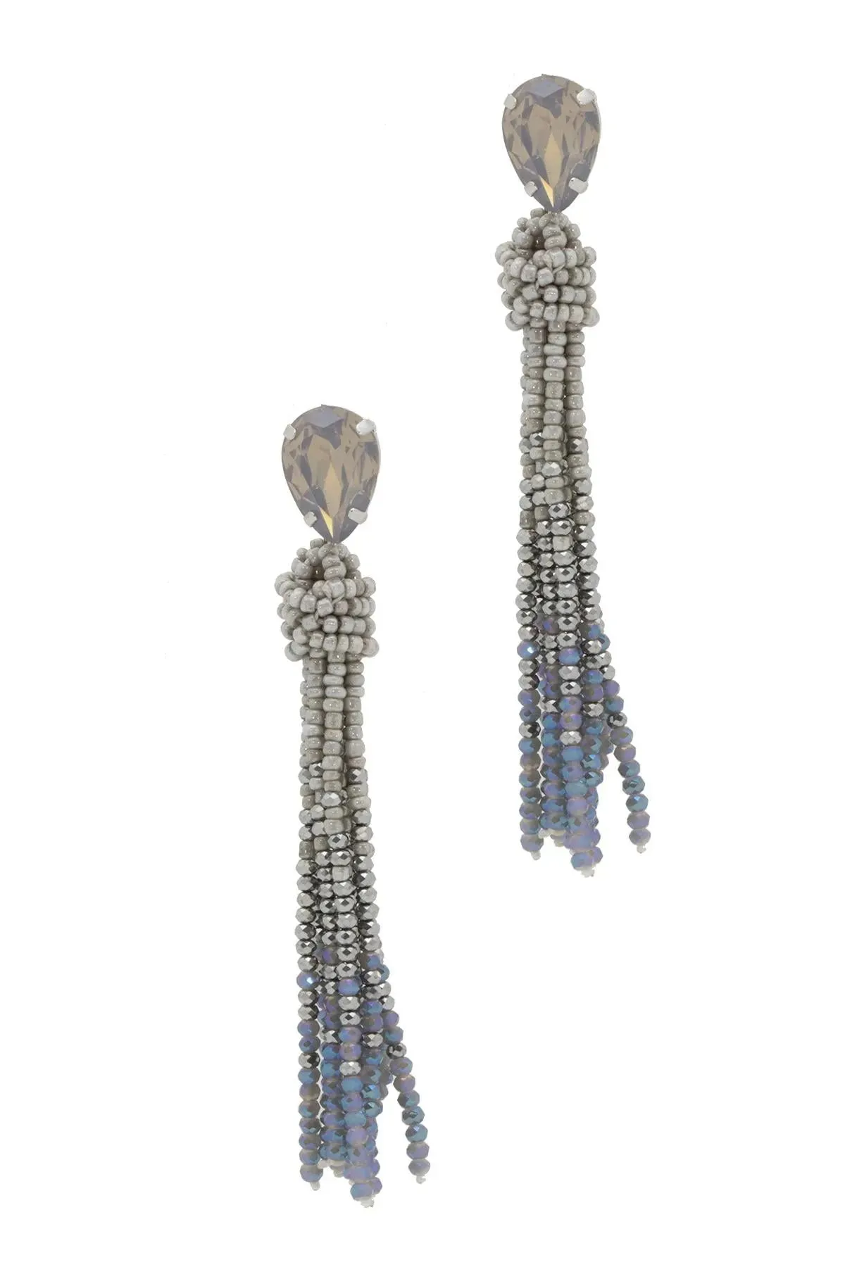 Tassel Beaded Statement Earrings