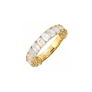 TOPAZ EMERALD CUT 3/4 BAND