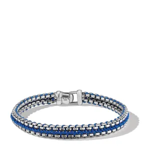 Woven Box Chain Bracelet in Blue